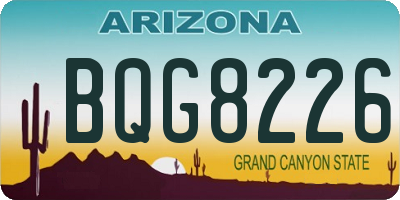 AZ license plate BQG8226