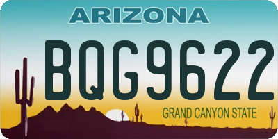 AZ license plate BQG9622