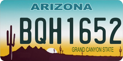 AZ license plate BQH1652