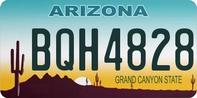 AZ license plate BQH4828