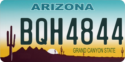 AZ license plate BQH4844