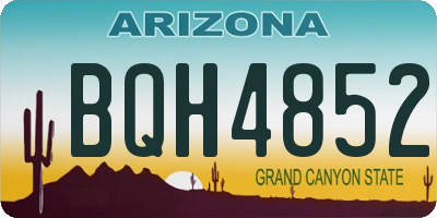AZ license plate BQH4852