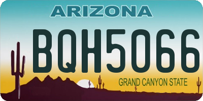 AZ license plate BQH5066