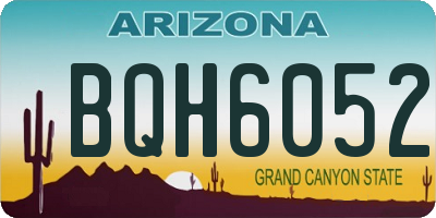 AZ license plate BQH6052