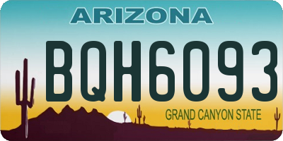AZ license plate BQH6093