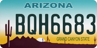 AZ license plate BQH6683