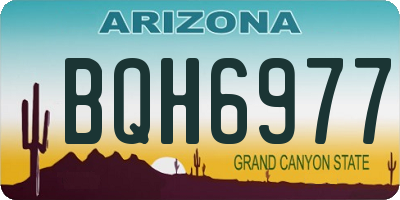 AZ license plate BQH6977