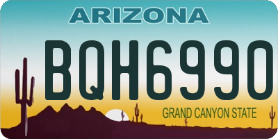 AZ license plate BQH6990