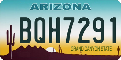 AZ license plate BQH7291