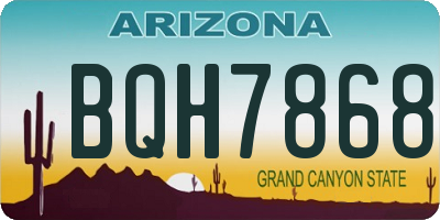 AZ license plate BQH7868