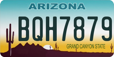 AZ license plate BQH7879