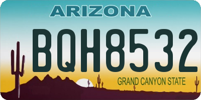 AZ license plate BQH8532