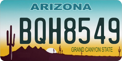 AZ license plate BQH8549