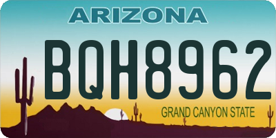 AZ license plate BQH8962