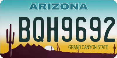 AZ license plate BQH9692