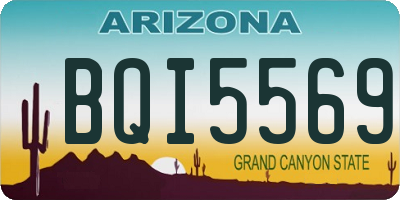 AZ license plate BQI5569
