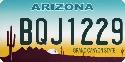AZ license plate BQJ1229