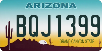 AZ license plate BQJ1399
