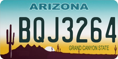 AZ license plate BQJ3264
