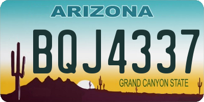 AZ license plate BQJ4337