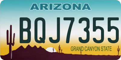 AZ license plate BQJ7355