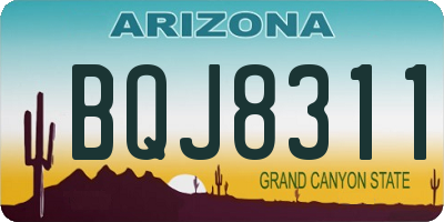 AZ license plate BQJ8311