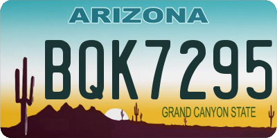 AZ license plate BQK7295