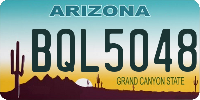 AZ license plate BQL5048
