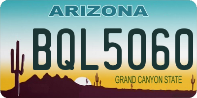 AZ license plate BQL5060
