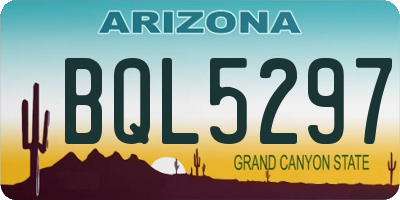 AZ license plate BQL5297