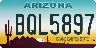 AZ license plate BQL5897