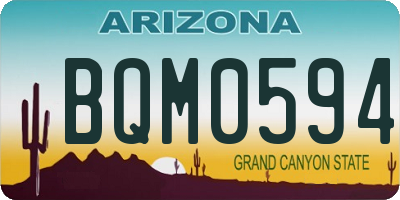 AZ license plate BQM0594