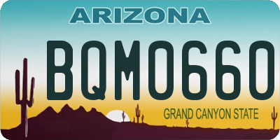 AZ license plate BQM0660