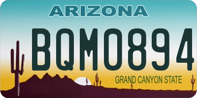AZ license plate BQM0894