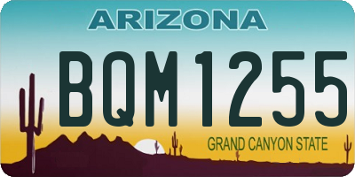 AZ license plate BQM1255