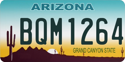 AZ license plate BQM1264
