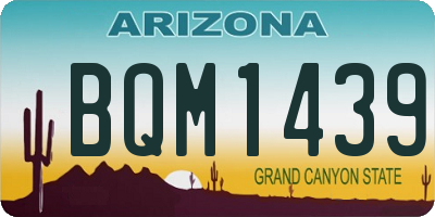 AZ license plate BQM1439