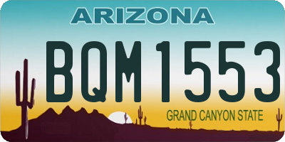 AZ license plate BQM1553