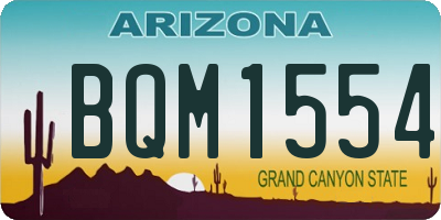 AZ license plate BQM1554