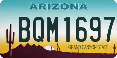 AZ license plate BQM1697