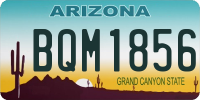 AZ license plate BQM1856