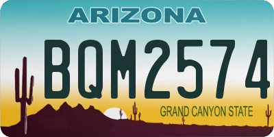 AZ license plate BQM2574