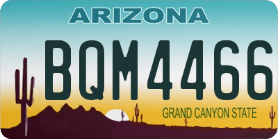 AZ license plate BQM4466