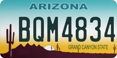 AZ license plate BQM4834