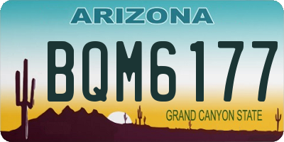 AZ license plate BQM6177