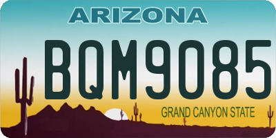 AZ license plate BQM9085