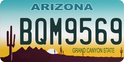 AZ license plate BQM9569