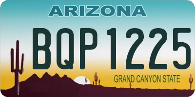 AZ license plate BQP1225