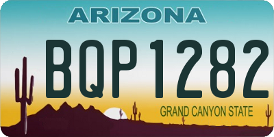 AZ license plate BQP1282