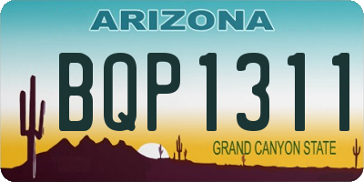 AZ license plate BQP1311
